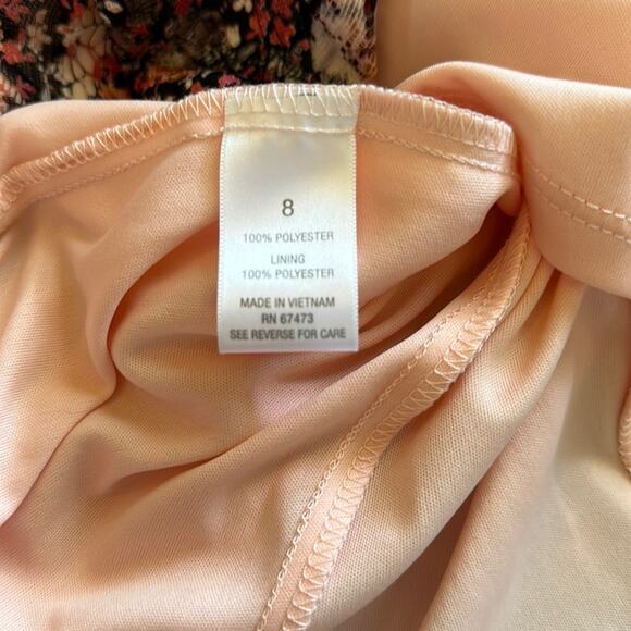 DB Established | Women's Black & Pink Floral Sleeveless Dress | Size 8 | 0757 - Picture 10 of 11